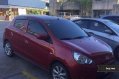 Red Mitsubishi Mirage 2014 Manual Gasoline for sale-0