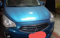 Blue Mitsubishi Mirage 2015 for sale in Manual