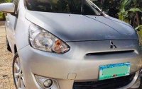Silver Mitsubishi Mirage 2013 for sale in Manual