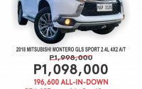 Sell Pearl White 2018 Mitsubishi Montero sport in Cainta