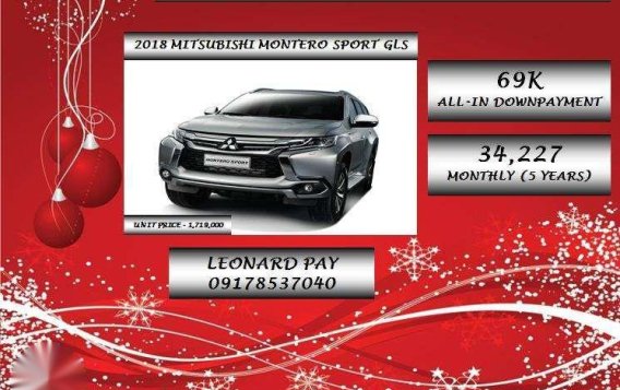 Low DP - 2018 Mitsubishi Montero Sport GLS at 69K All In