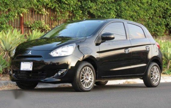 Selling Black Mitsubishi Mirage 2013 Manual Gasoline at 60000 km in Marilao