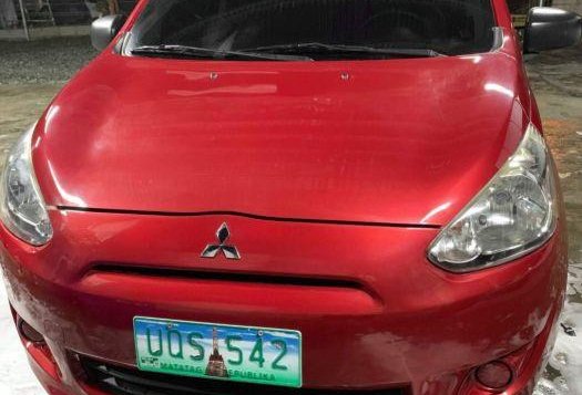Selling Red Mitsubishi Mirage 2013 for sale in Pasig
