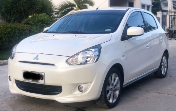 2nd Hand Mitsubishi Mirage 2014 Hatchback Automatic Gasoline for sale in Parañaque