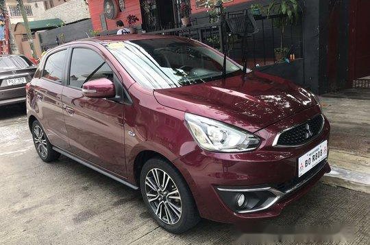 Selling Red Mitsubishi Mirage 2017 at 12000 km 